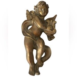 Angel Cherub Gold Wall Home Decor Brand New